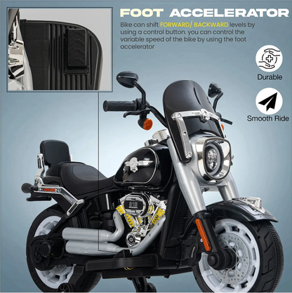 Harley‑Style 12V Electric Ride‑On Bike for Kids | 11cart