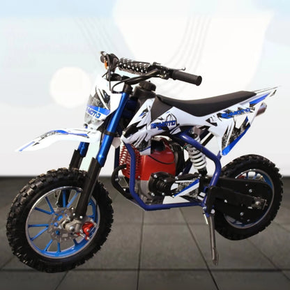 50cc Mini Dirt Bike – 4-Stroke Engine, Pull Start, All Disc Brakes, Kid-Friendly Off-Road Motorbike