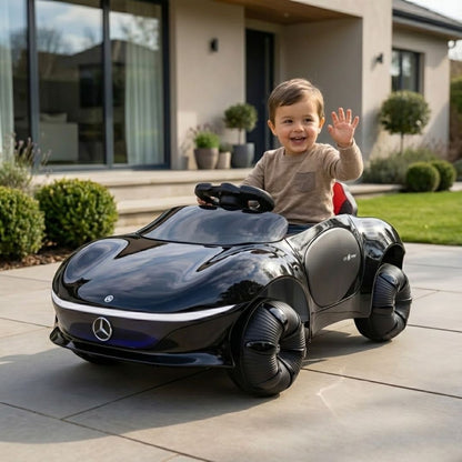 Mercedes Benz 12V Ride on Car with remote & Manual Drive for Kids - Red