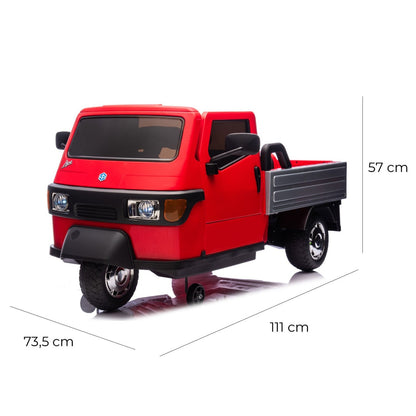 11CART Piaggio ApeCar 12V Licensed Electric Ride-On Car for Kids