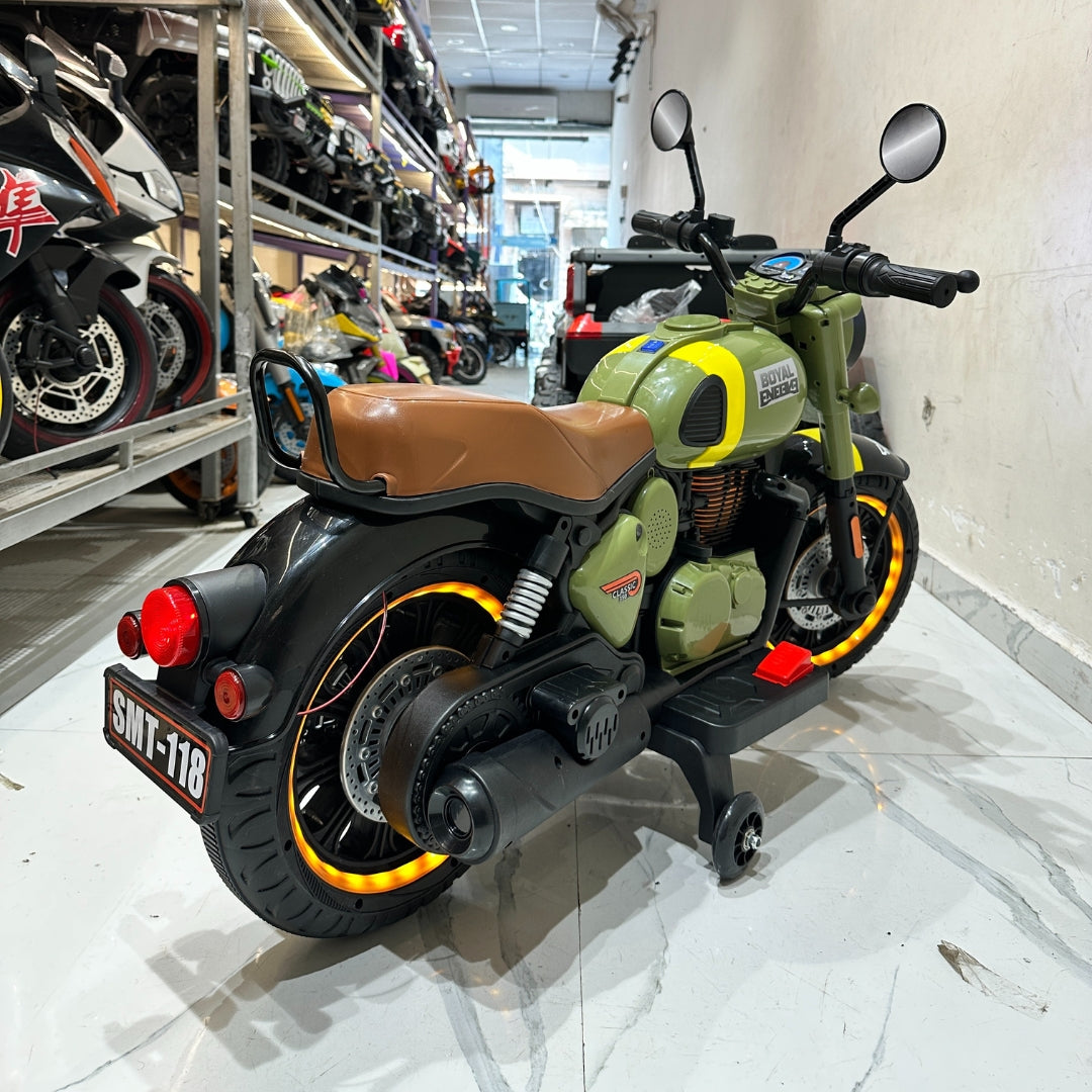 11CART Royal Enfield–Style Bullet Kids Electric Ride-On Bike