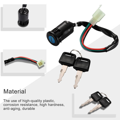 4-Pin Ignition Key Switch Set for Kids Battery Operated Car & Bike