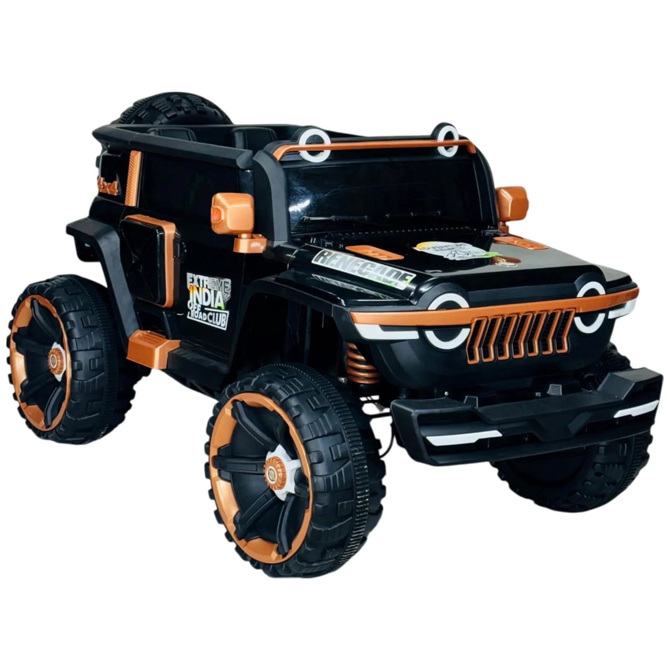 12V 4x4 Ride On Jeep for Kids with Remote | Dual Seats, Music System & Rear Suspension