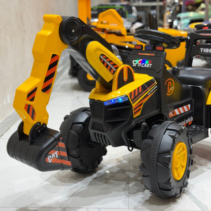 11CART Kids Ride-On JCB Excavator | 12V Battery-Powered Excavator Toy