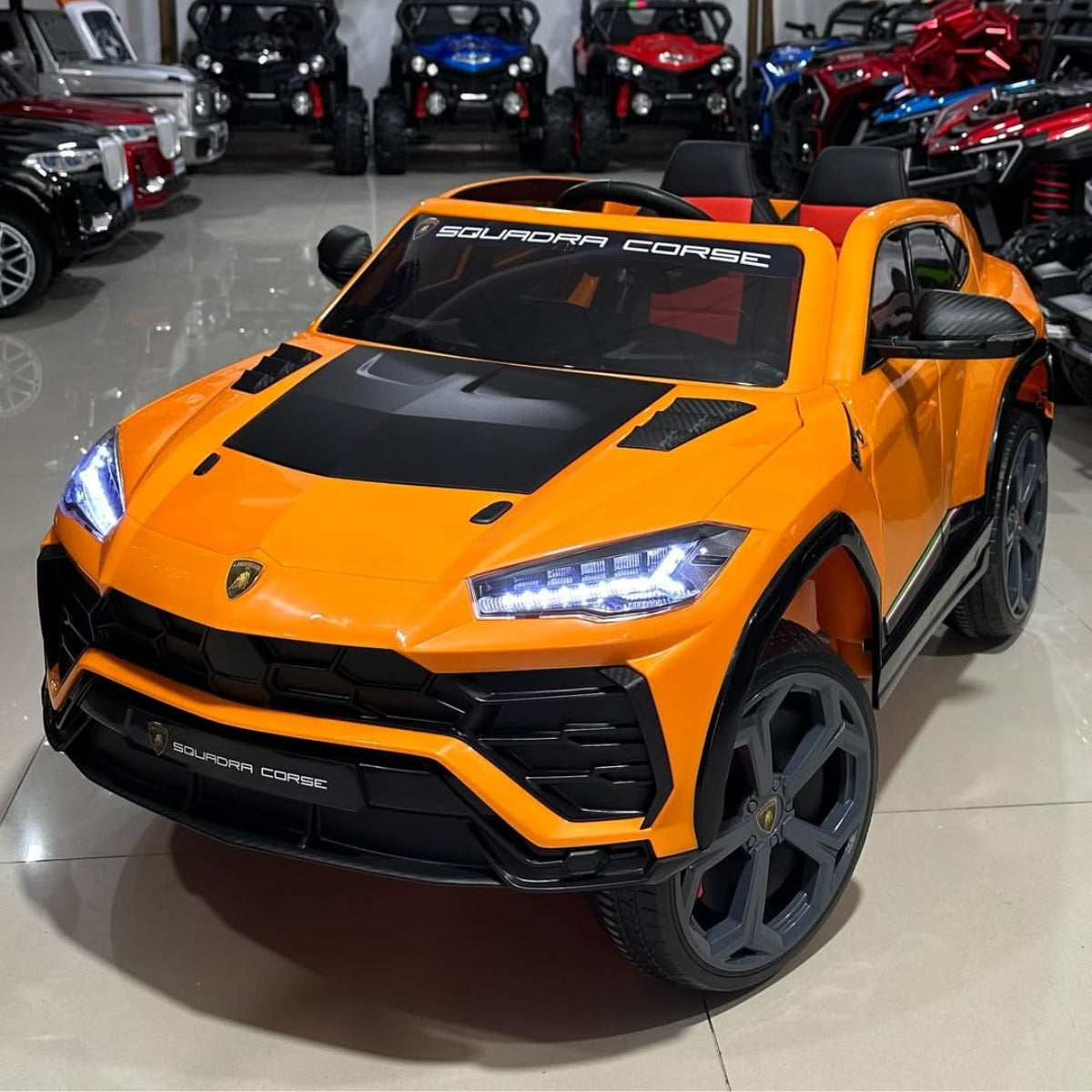 11CART Lamborghini Urus Squadra Corse 2-Seater Kids Electric Ride-On SUV