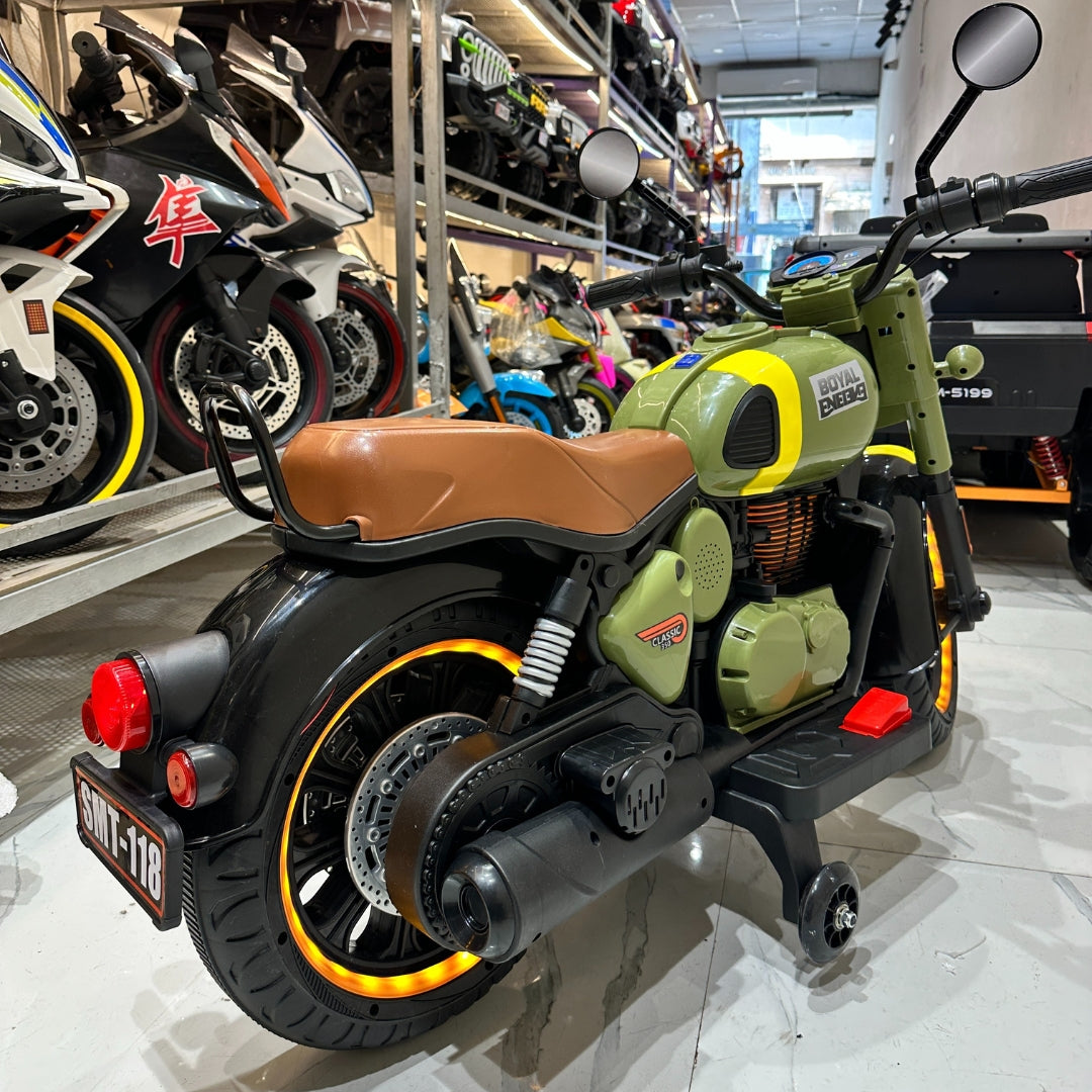 11CART Royal Enfield–Style Bullet Kids Electric Ride-On Bike