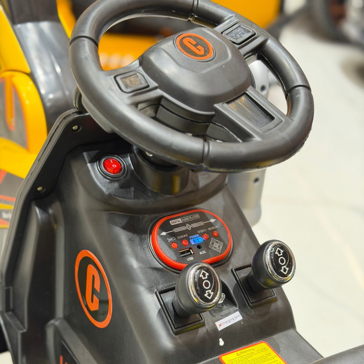 11CART Kids Ride-On JCB Excavator | 12V Battery-Powered Excavator Toy