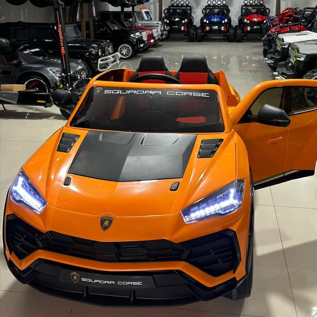 11CART Lamborghini Urus Squadra Corse 2-Seater Kids Electric Ride-On SUV