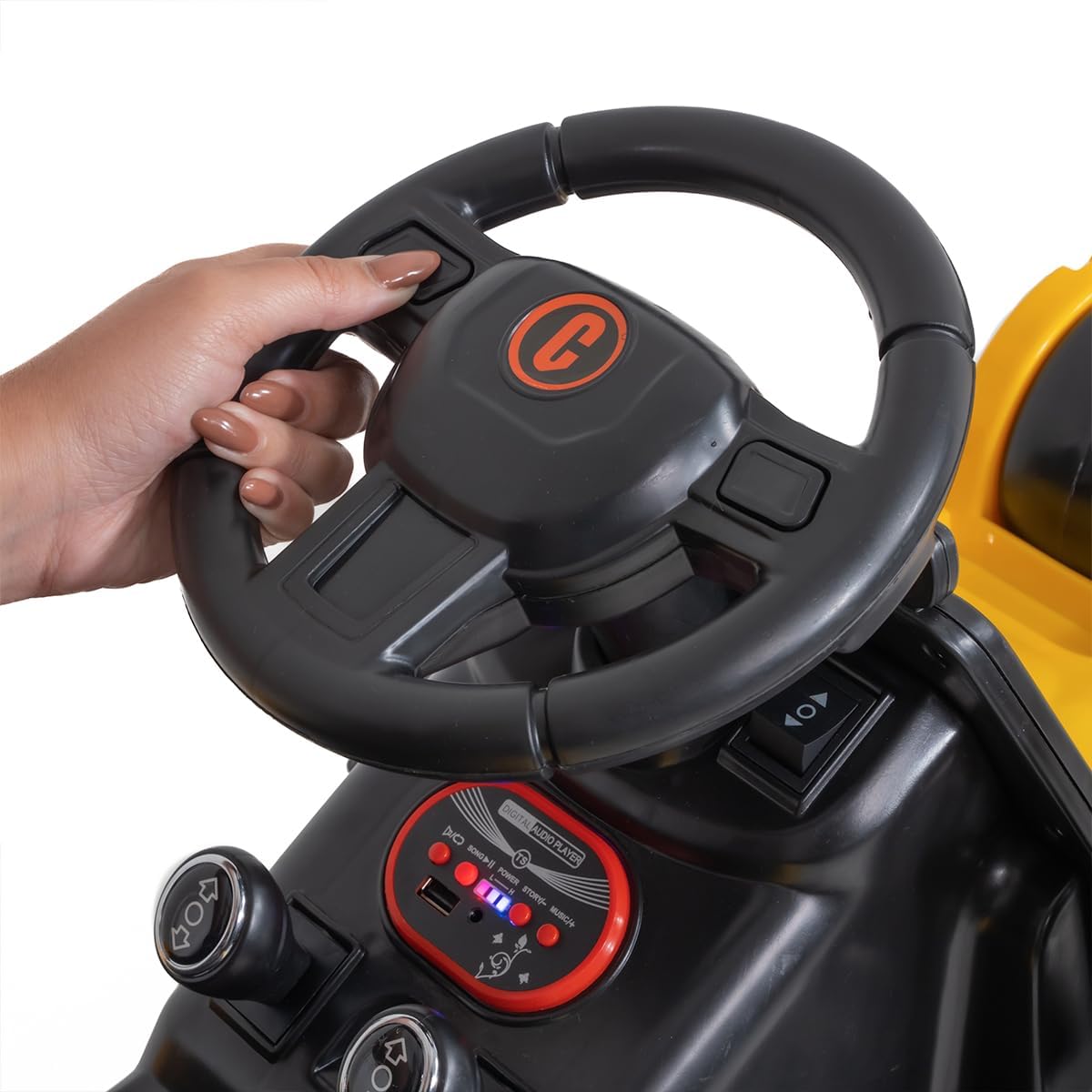 11CART Kids Ride-On JCB Excavator | 12V Battery-Powered Excavator Toy