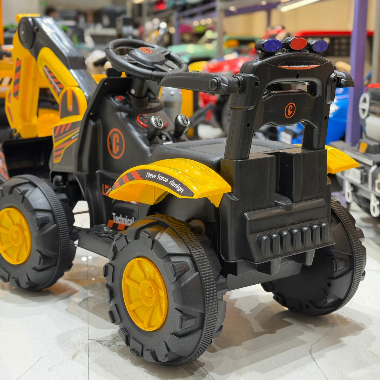 11CART Kids Ride-On JCB Excavator | 12V Battery-Powered Excavator Toy