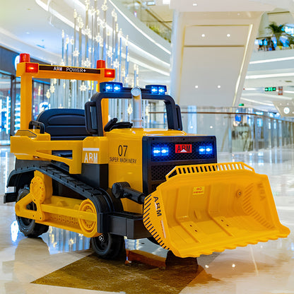 11CART Premium Kids Ride-On JCB Bulldozer – Electric Construction Vehicle