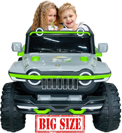 12V 4x4 Ride On Jeep for Kids with Remote | Dual Seats, Music System & Rear Suspension