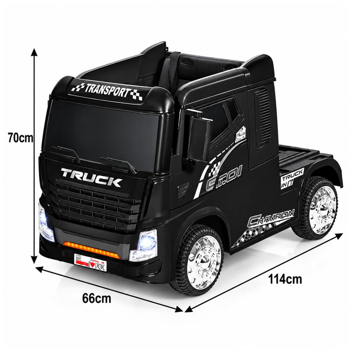 11CART Electric Ride-On Heavy-Duty Truck with Remote & Manual Drive