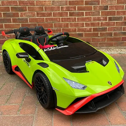 Lamborghini Huraćan STO Kids Car Green- 12V Electric ride on