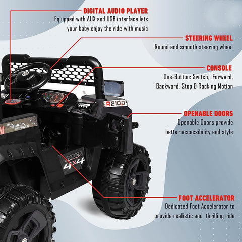 Ride-On Rechargeable Mirage Kids Jeep SUV Car with Remote Controller