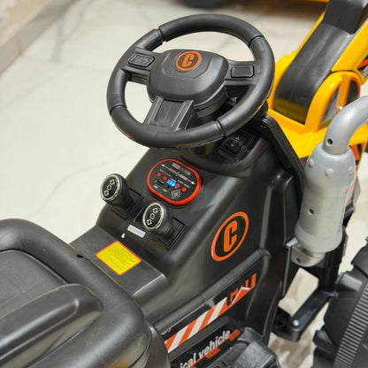 11CART Kids Ride-On JCB Excavator | 12V Battery-Powered Excavator Toy