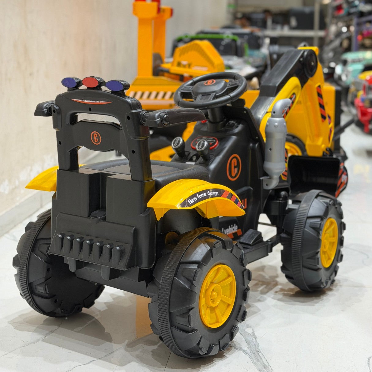 11CART Kids Ride-On JCB Excavator | 12V Battery-Powered Excavator Toy
