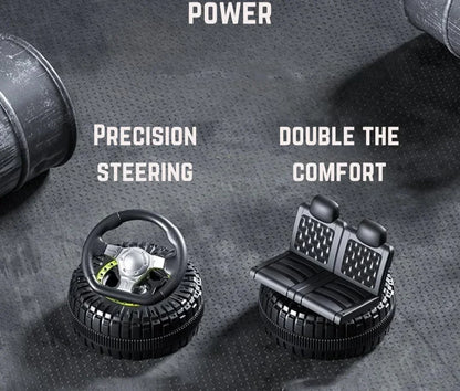 Battery-powered jeep for kids with working lights and off-road style
