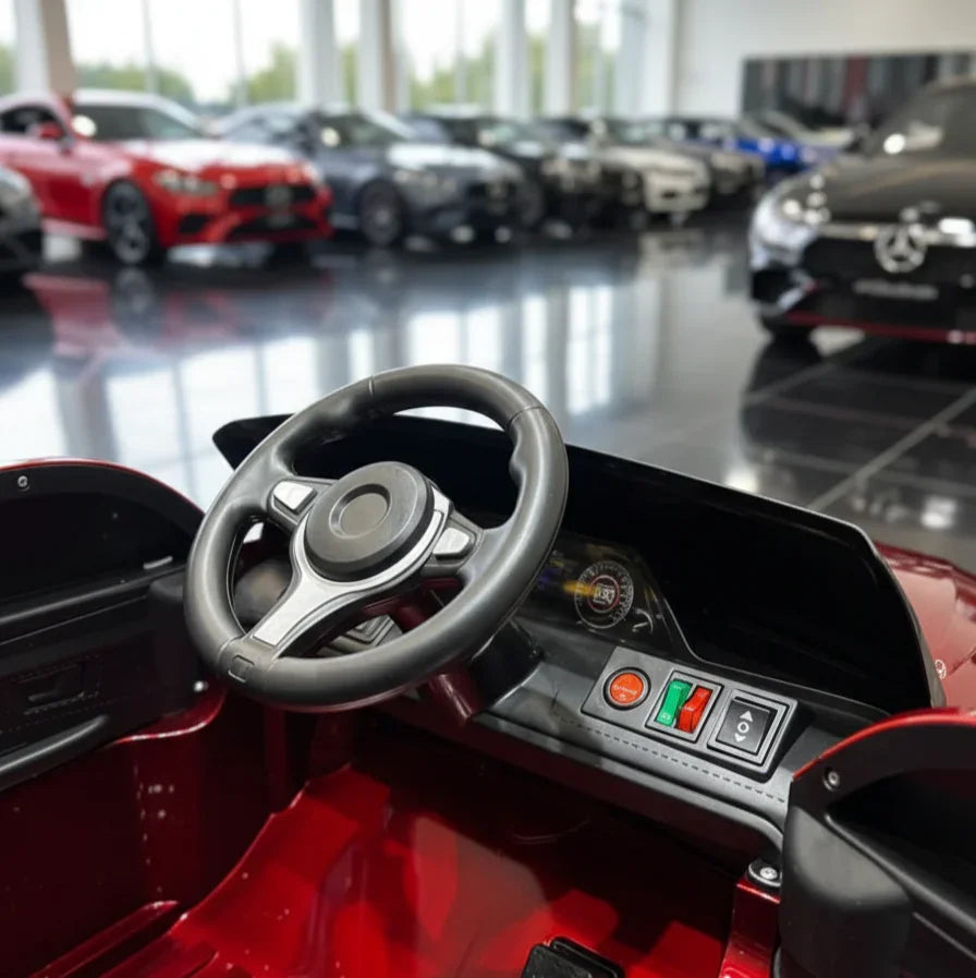 12V Ride-on Car for Kids with Parental Control | Classic Lights and Sound effects