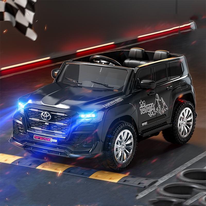 Toy car with Toyota logo on a dark background