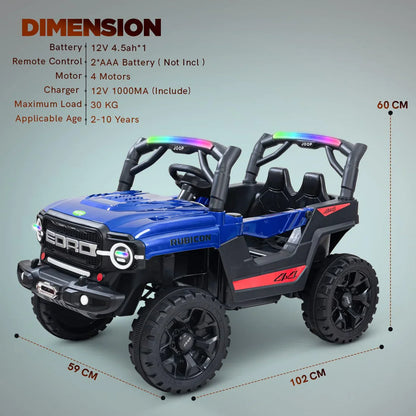 Kids Jeep 4*4 Wheel Drive | Remote & Parent Control