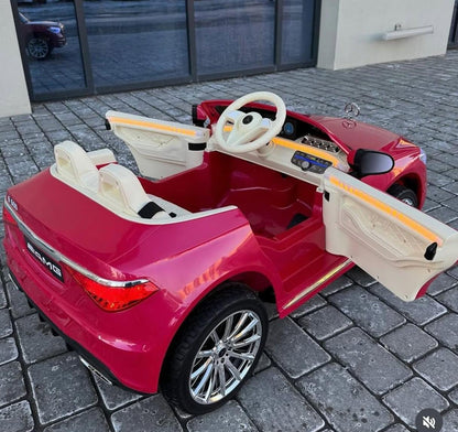 Mercedez Luxury 2-Seater Kids Electric Ride-On Car with Leather Seats & EVA Wheels