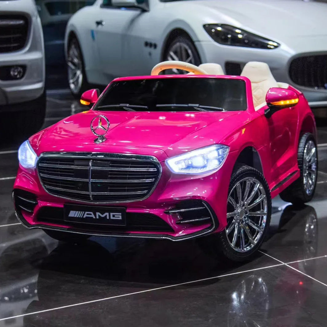 Mercedez Luxury 2-Seater Kids Electric Ride-On Car with Leather Seats & EVA Wheels