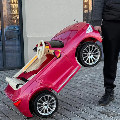 Mercedez Luxury 2-Seater Kids Electric Ride-On Car with Leather Seats & EVA Wheels