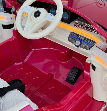 Mercedez Luxury 2-Seater Kids Electric Ride-On Car with Leather Seats & EVA Wheels