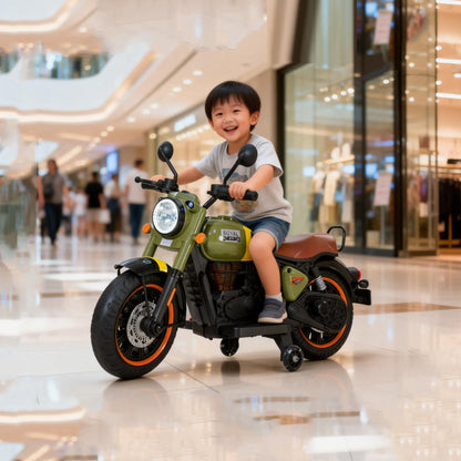 11CART Royal Enfield–Style Bullet Kids Electric Ride-On Bike