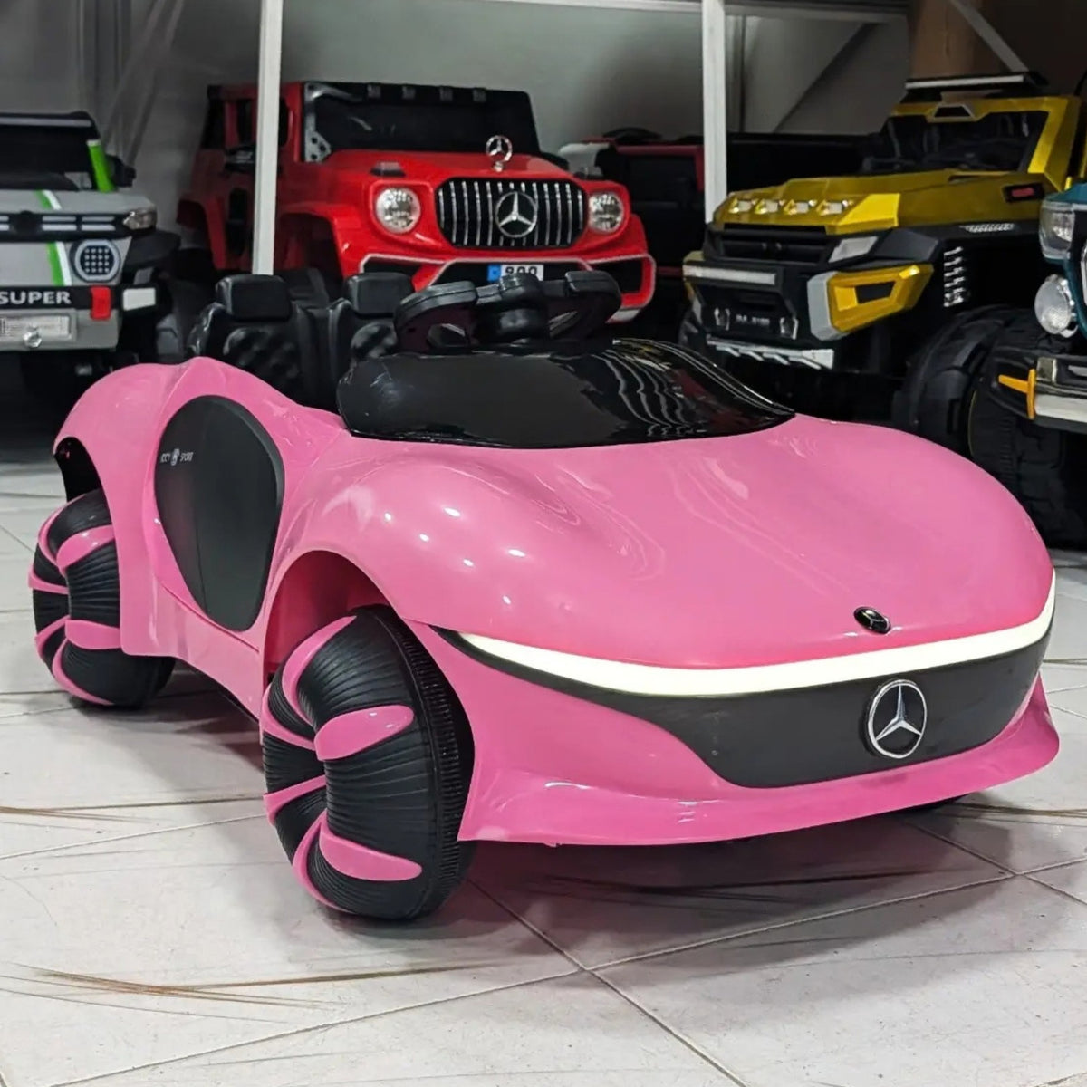 Mercedes Benz 12V Ride on Car with remote & Manual Drive for Kids