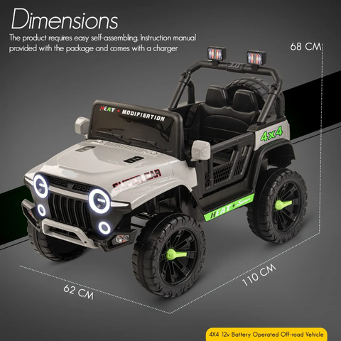Rubicon Battery Operated Jeep for Kids 11Cart