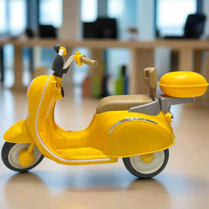 12V Electric Ride-On Vespa Mini for Kids – 3-Wheel Scooty | 11cart