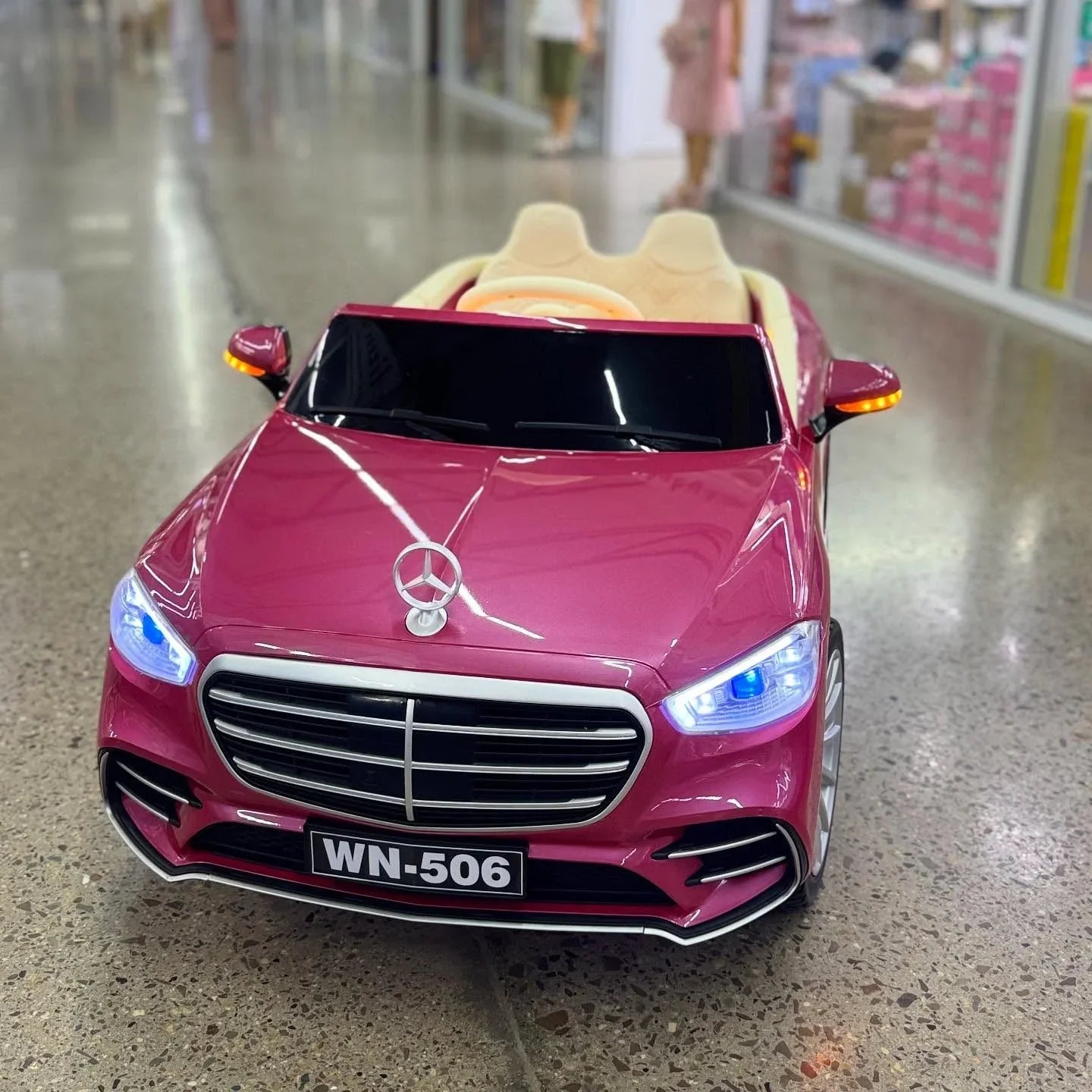 Mercedez Luxury 2-Seater Kids Electric Ride-On Car with Leather Seats & EVA Wheels