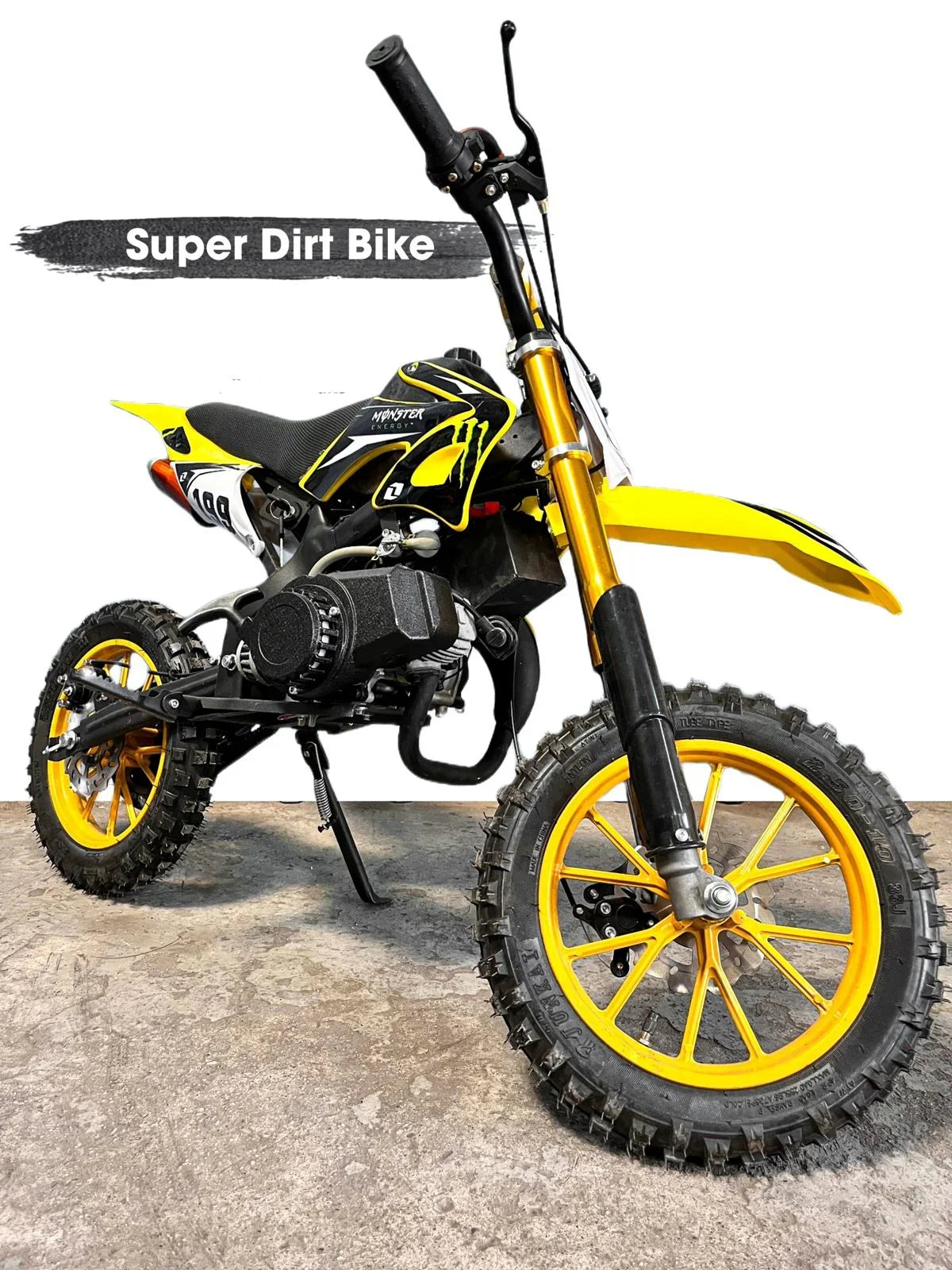 49 CC Kids Petrol Dirt Bike Pocket bike Kids Sport Bike PETROL Yellow