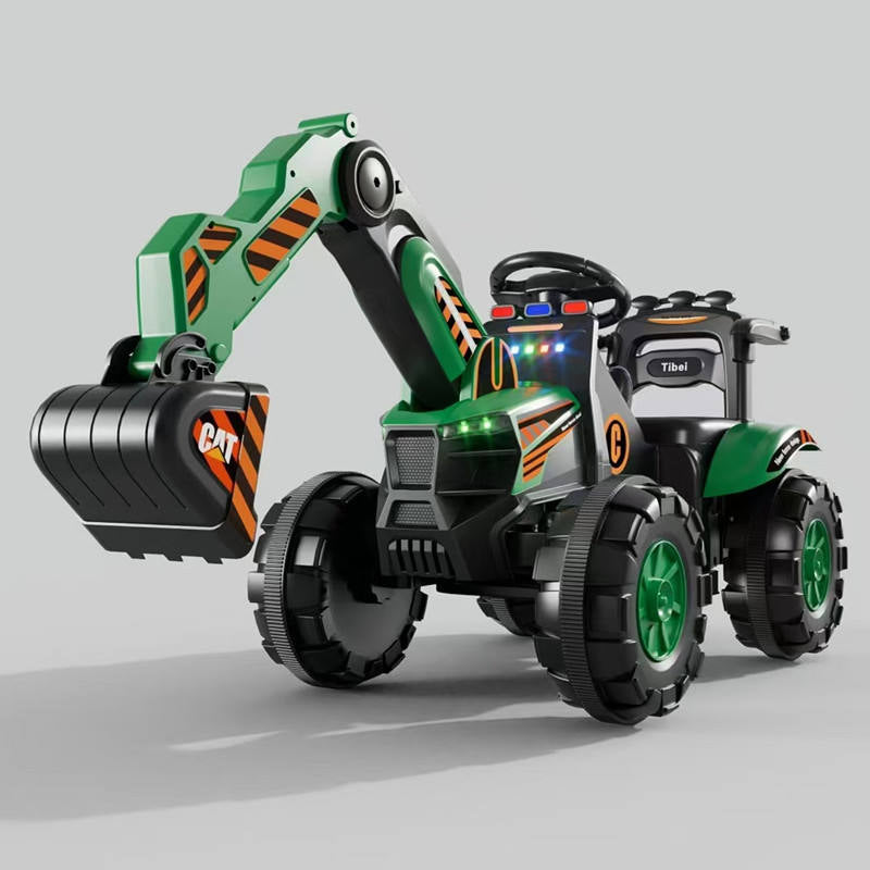 11CART Kids Ride-On JCB Excavator | 12V Battery-Powered Excavator Toy