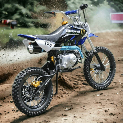 125cc Super Motocross Dirt Bike – 4-Stroke Petrol Engine, Disc Brakes, High Ground Clearance | Off-Road