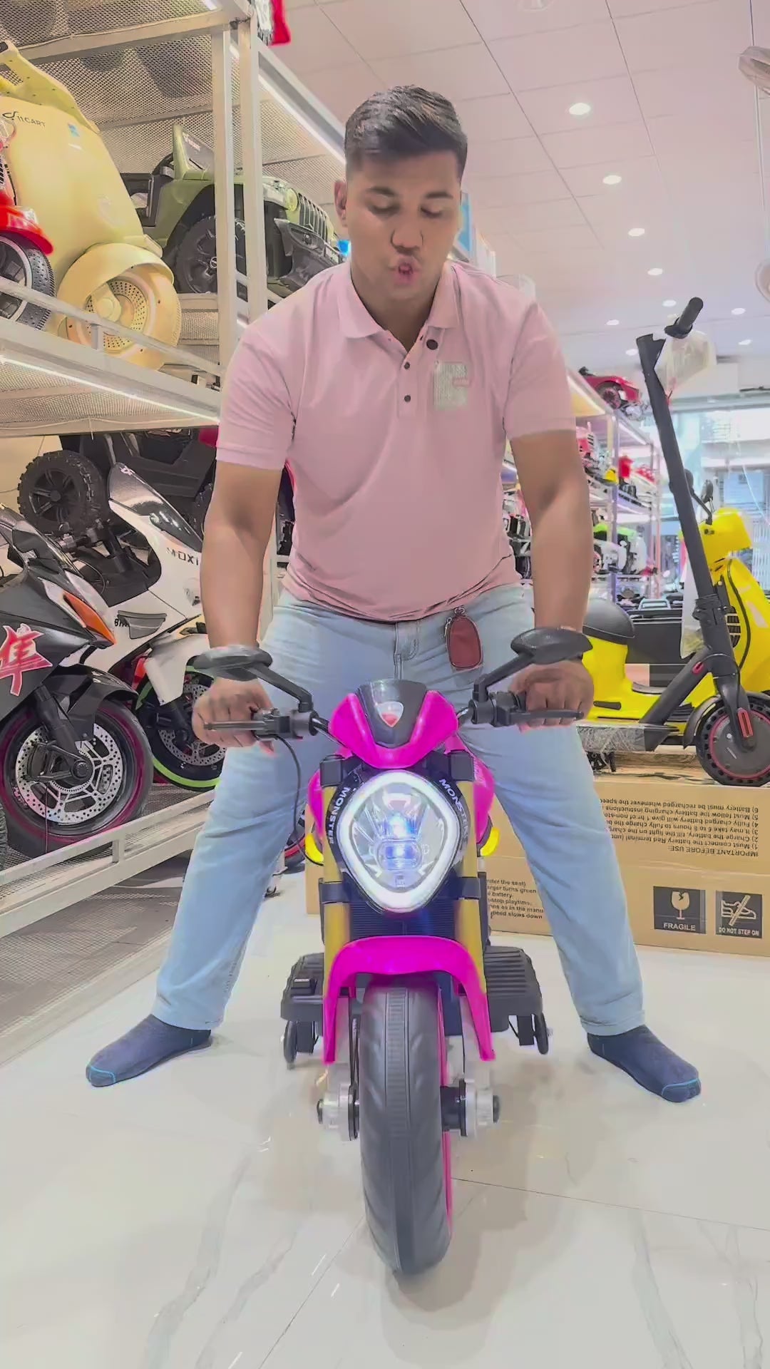 12V Kids Electric Motorcycle Bike with Training Wheels, Music & LED Lights – Ride-On Battery Bike for Boys & Girls Age 2–10 | Ducati Style by 11Cart