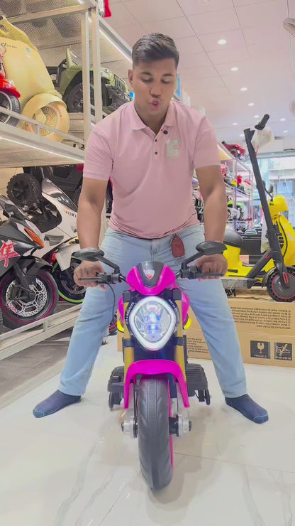 12V Kids Electric Motorcycle Bike with Training Wheels, Music & LED Lights – Ride-On Battery Bike for Boys & Girls Age 2–10 | Ducati Style by 11Cart