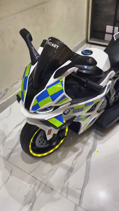 Battery Operated 12V BMW Police Bike for Kids | 11CART