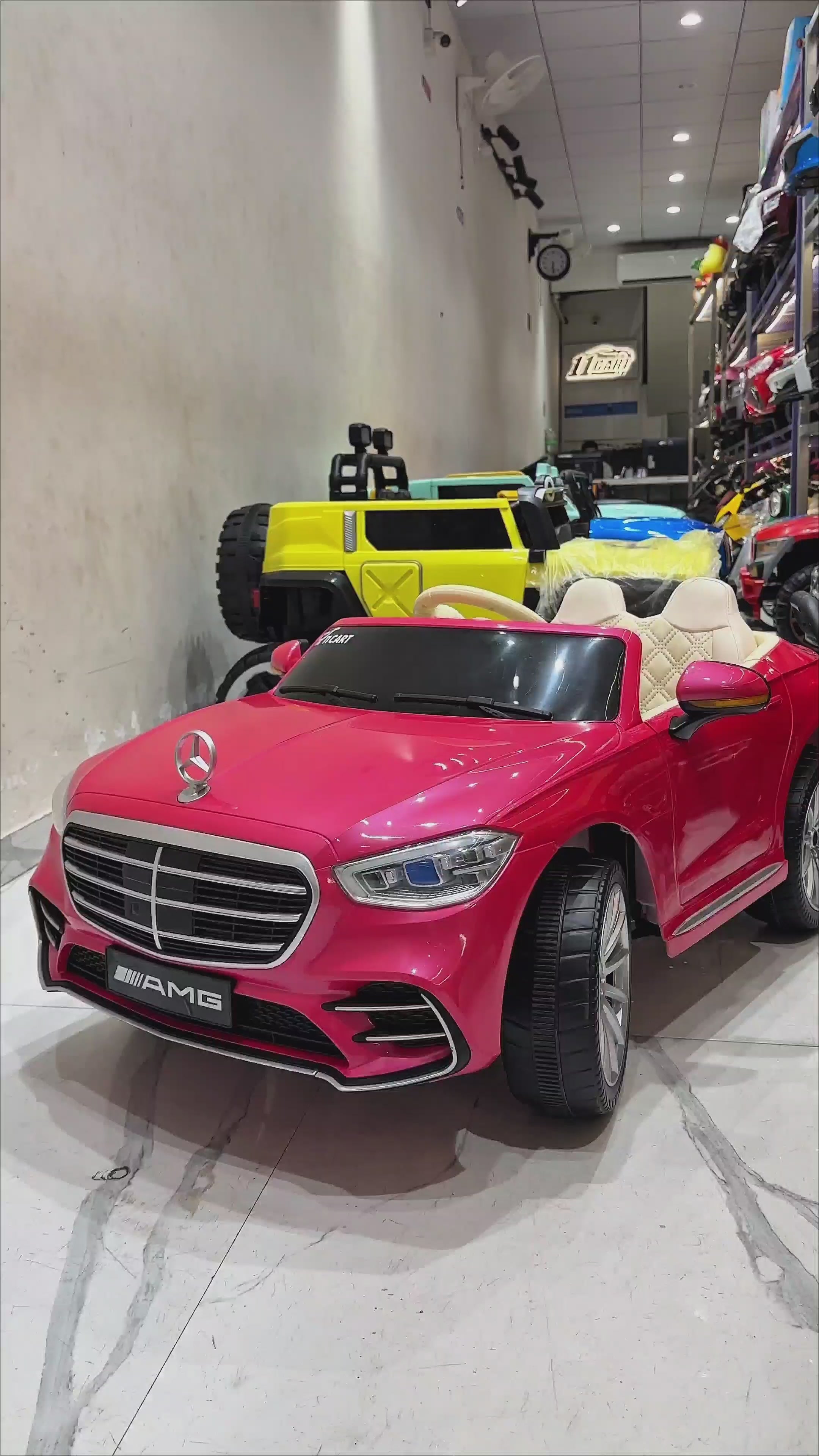 Mercedez Luxury 2-Seater Kids Electric Ride-On Car with Leather Seats & EVA Wheels