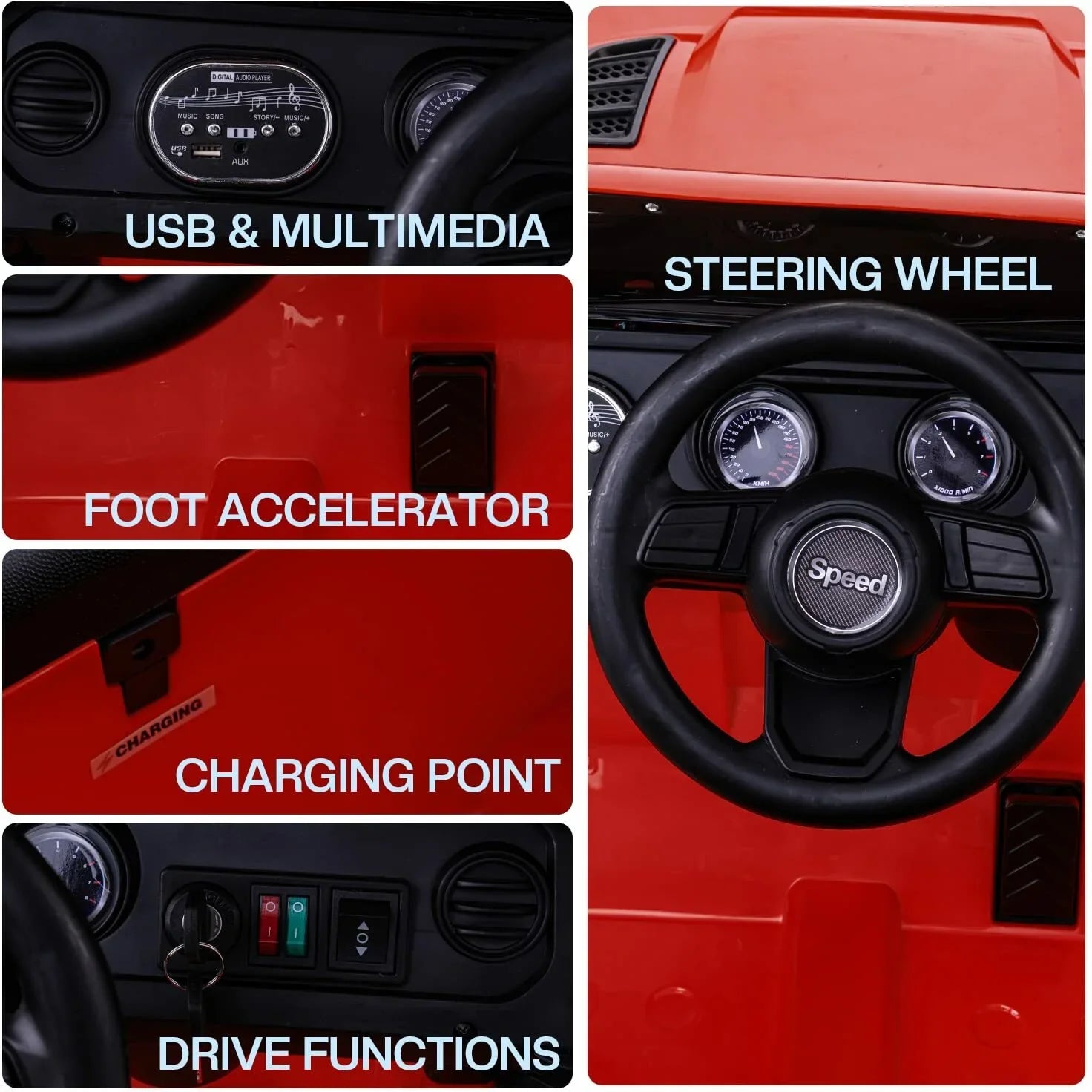 Rechargeable Battery Operated Electric Kids Jeep FT938