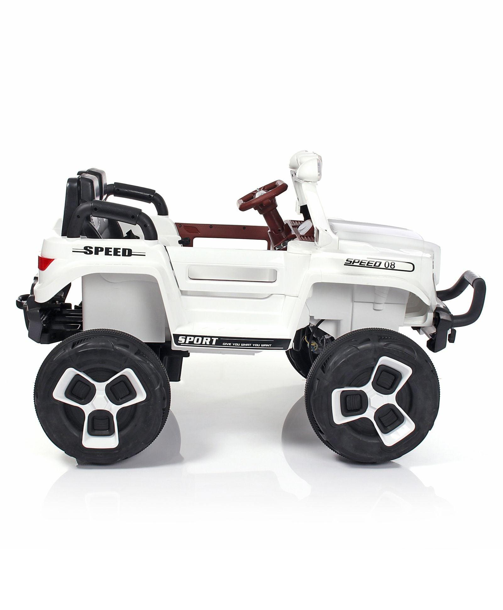 2022 4 Wheel Drive on 12v White Bugatti for Kids & Toddlers - 11Cart