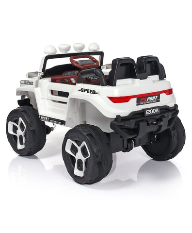 2022 4 Wheel Drive on 12v White Bugatti for Kids & Toddlers - 11Cart