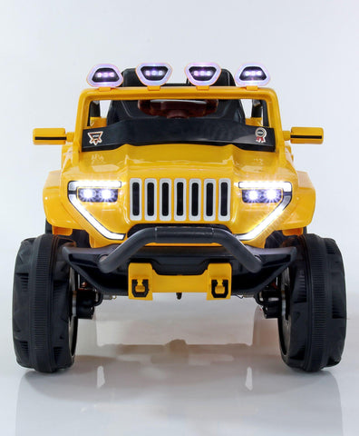 Jumbo-sized Ride-on Yellow 4x4 Battery Operated Bugatti Jeep for Kids - 11Cart