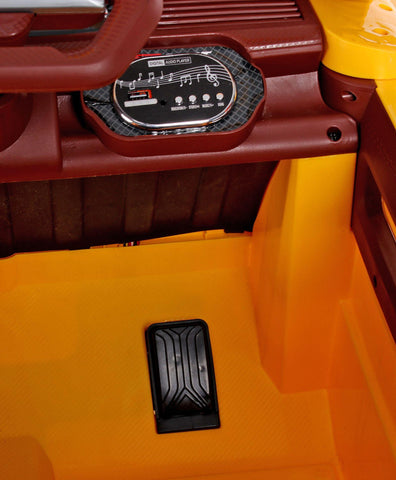 Jumbo-sized Ride-on Yellow 4x4 Battery Operated Bugatti Jeep for Kids - 11Cart