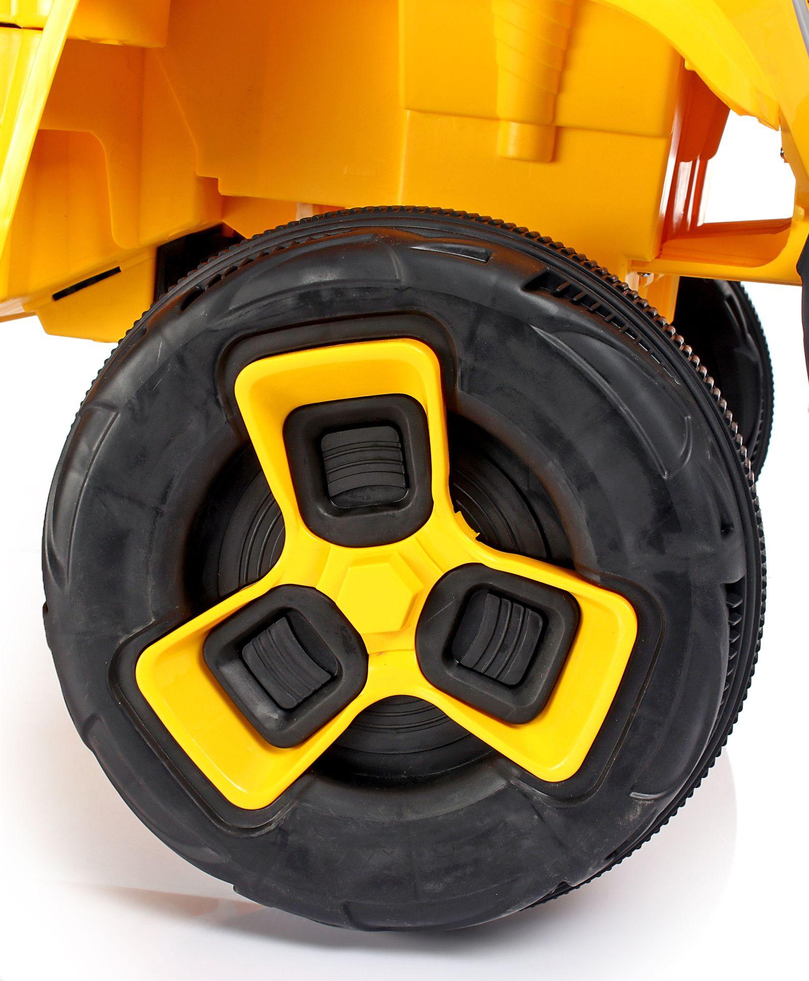 Jumbo-sized Ride-on Yellow 4x4 Battery Operated Bugatti Jeep for Kids - 11Cart