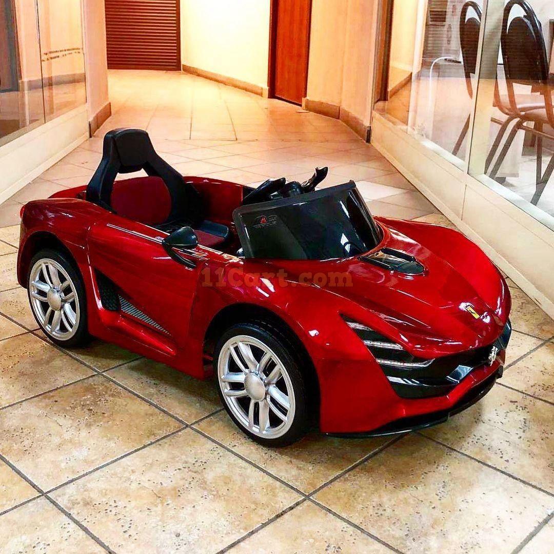 12V Ferrari Electric Ride on Car with Remote, Safety belt and LED lights for Kids - 11Cart