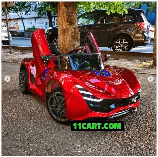 12V Ferrari Electric Ride on Car with Remote, Safety belt and LED lights for Kids - 11Cart