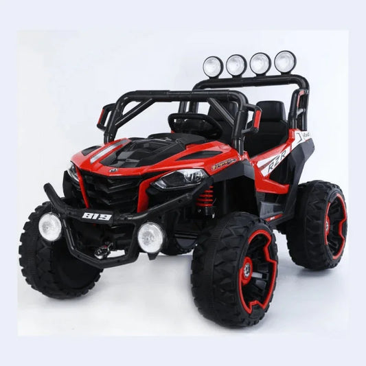 4x4 12v 4-Wheel Drive Ride-on Off-Road Jeep Car | Back wheel suspension | Footer Padel press & Remote Control - 11Cart
